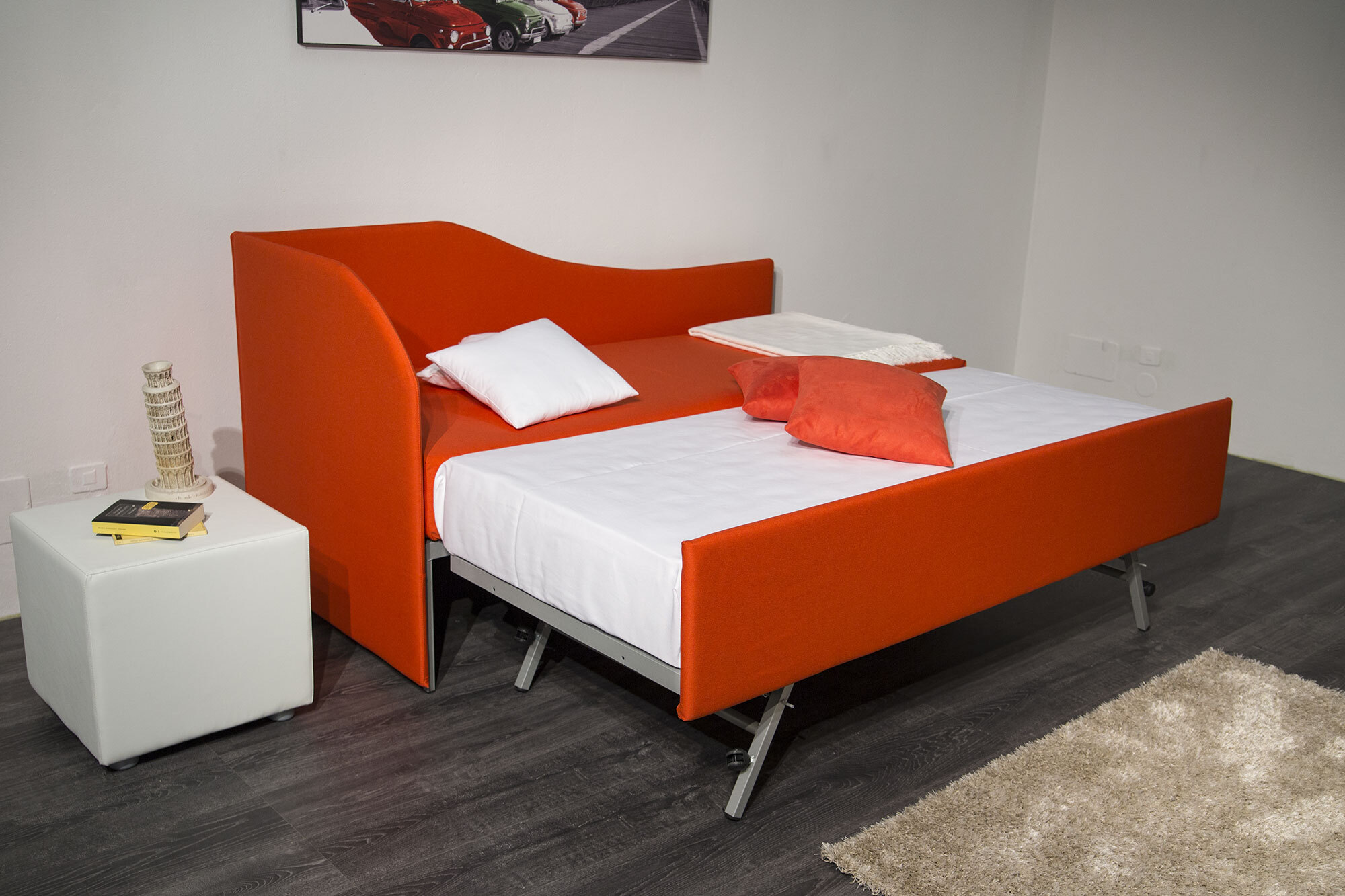 DecHome Struttura Letto Matrimoniale in Pino riciclato cm 216,5x201x110 h  Colore Marrone - MO806788